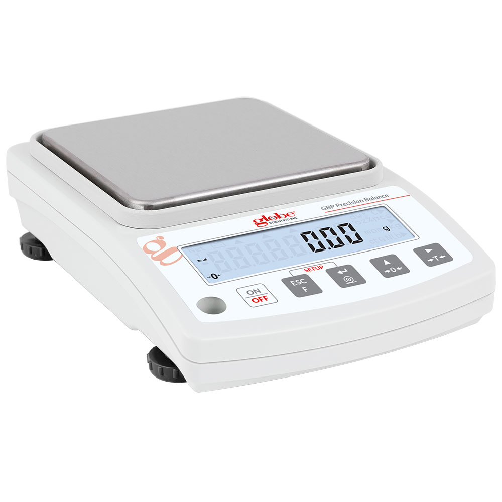 Globe Scientific Balance, Toploading, Precision, Portable, 2000g x 0.01g, External Calibration, 100-240V, 50-60Hz, Rechargeable Internal Battery Image